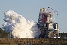 First static-fire attempt of the core stage performed on January 16, 2021 Green Run test of the SLS at Stennis Space Center on Saturday, January 16, 2021 36.jpg