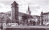 Nordost-Ecke des Schlosses mit Haberturm am Münzplatz