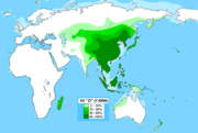 在中國與東南亞廣泛分佈的单倍群O。