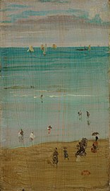 Harmony in Blue and Pearl (The Sands, Dieppe) by James McNeill Whistler.jpg