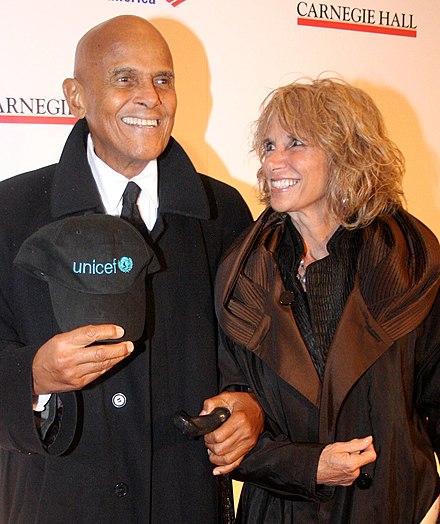 Belafonte with third wife Pamela in April 2011