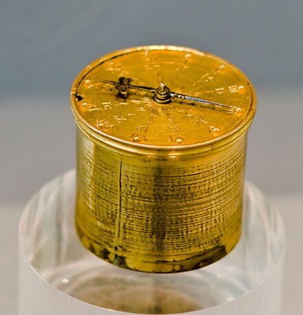 Pocketwatches evolved from clock-watches, supposedly called Nuremberg eggs, worn on chains around the neck. Example by Peter Henlein, 1510, Germanisches Nationalmuseum Nuremberg.
