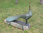 Bronze sculpture "peacock"