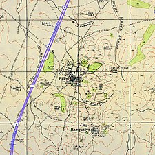 Historická mapová řada pro oblast Bil'in v Gaze (40. léta 20. století s moderním překrytím) .jpg