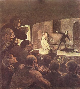 <span class="mw-page-title-main">Melodrama</span> Dramatic work that exaggerates and characters to appeal to the emotions