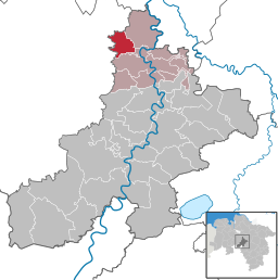 Läget för kommunen Hoyerhagen i Landkreis Nienburg/Weser
