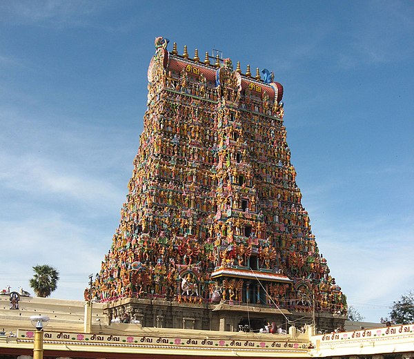 A Gopuram of Meenakshi Temple at Madurai