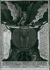 Lucifer, by Alessandro Vellutello (1534), for Dante's Inferno, canto 34