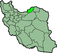 نقشه‌ای نشان‌دهندهٔ استان گلستان در ایران