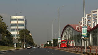 Rawalpindi-Islamabad Metrobus near The Centaurus.