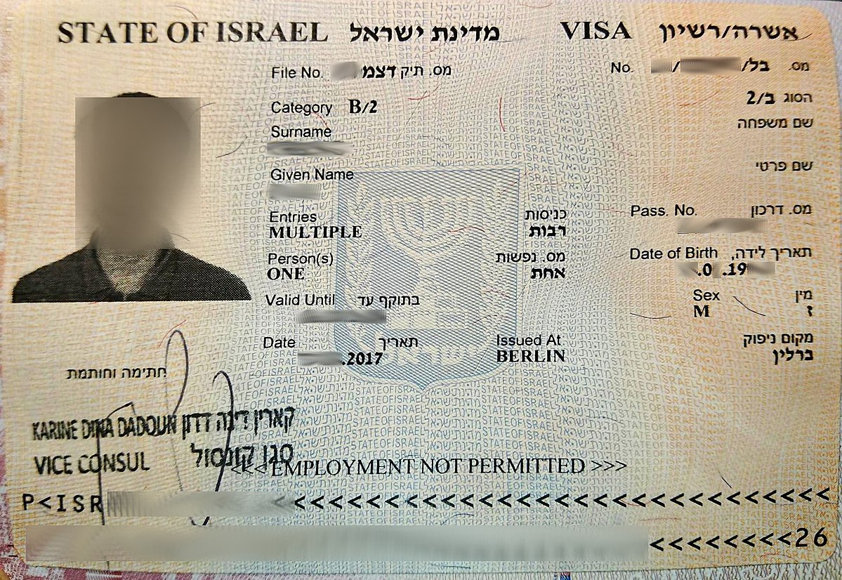 visa tourist month 6 france Visa Wikipedia Israel of  policy