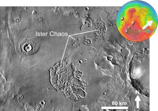 <span class="mw-page-title-main">Ister Chaos</span> Chaos terrain on Mars