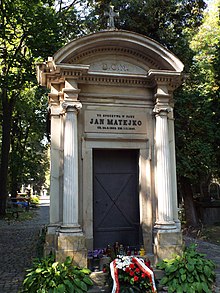 Поховання Яна Матейка на Раковицькому цвинтарі в Кракові. Фото 2021 р.