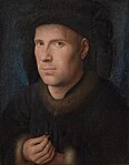 Jan Van Eyck, Porträtt av guldsmeden Jan de Leeuw (1436), Kunsthistorisches Museum.