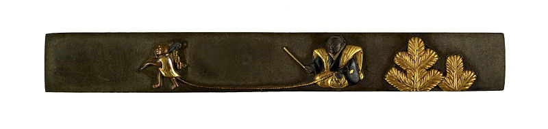 File:Japanese - Kozuka with a Performing Monkey - Walters 51895.jpg