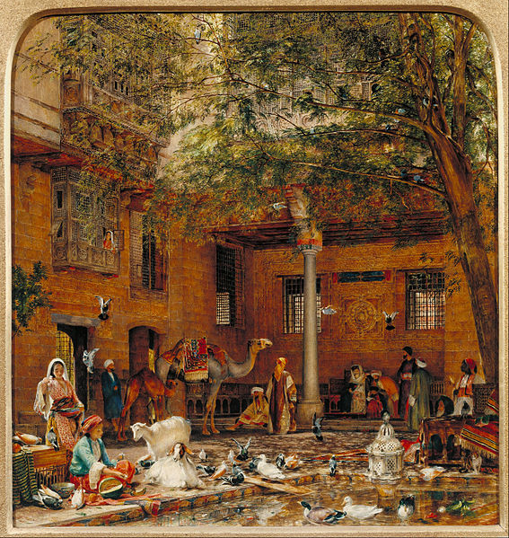 File:John Frederick Lewis - Study for 'The Courtyard of the Coptic Patriarch's House in Cairo' - Google Art Project.jpg