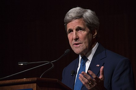 Kerry at the LBJ Presidential Library in 2016
