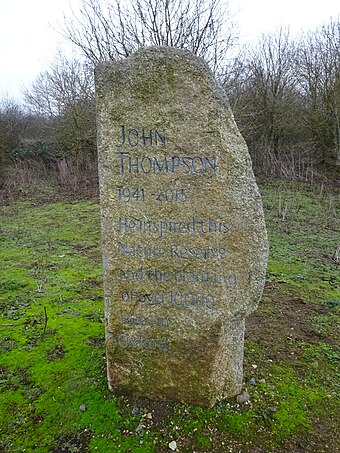 John Thompson memorial stone John Thompson memorial stone, Burgess Field Nature Park.jpg