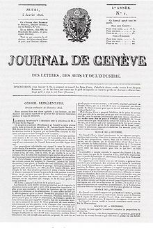 Immagine illustrativa dell'articolo del Journal de Genève