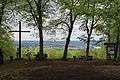 Blick vom Aussichtspunkt auf dem Kühkopf auf Koblenz