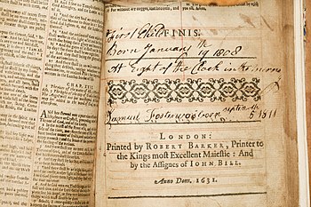 (KJV) 1631 Holy Bible, Robert Barker/John Bill...