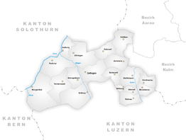 Kaart van Zofingen
