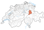 Lage des Kantons Glarus