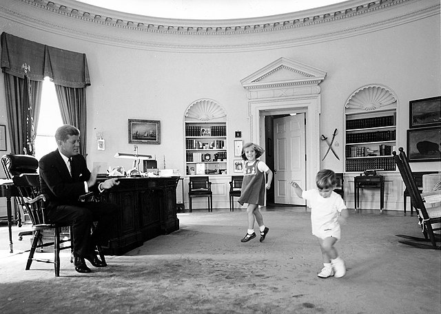 John F. Kennedy, Caroline and JFK Jr. in the photograph that inspired the name of Radio Caroline.