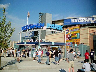 The stadium as KeySpan Park in 2001 Keyspan2001a.jpg