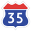 Autoroute coréenne n ° 35.svg