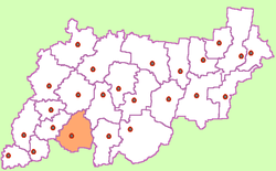 Location of Ostrovsky District in Kostroma Oblast