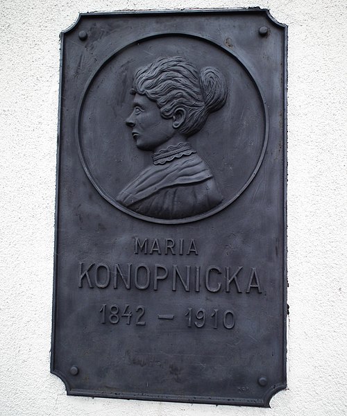 File:Krzykosy, Maria Konopnicka plaque, school.JPG