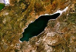 A Burdur-tó egy NASA-felvételen