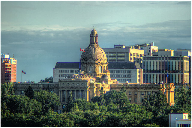 The Alberta Legislature Building is a prominent landmark in Government Centre.
