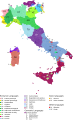 Italy linguistic map (2016)