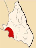 Location of the district Huacaña in Sucre.svg