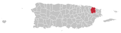 Localização de Río Grande em Porto Rico