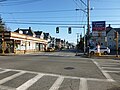 Looking east on Westford Street at its intersection with Stevens Street in Lowell, Massachusetts.