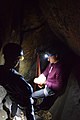 English: Amateur cavers inside the Loupežnická jeskyně, a cave near Hřensko, the Czech Republic. Čeština: Amatérští jeskyňáři v Loupežnické jeskyni u Hřenska.