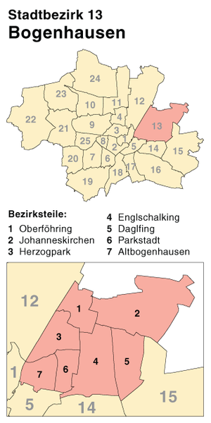 File:München - Stadtbezirk 13 (Karte) - Bogenhausen.png