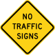 No traffic signs