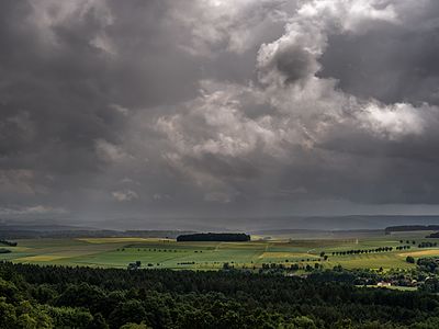 View from the Ansberg near Ebensfeld direction Bamberg