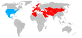 Malva neglecta range map