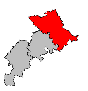 Arrondissement na mapě departementu Haute-Garonne