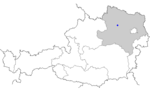 Map of Austria, position of Grafenegg highlighted