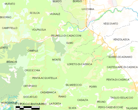 Mapa obce Monte