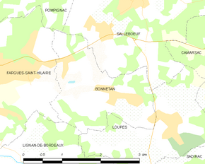 Poziția localității Bonnetan