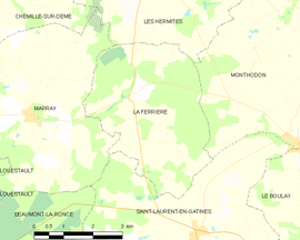 Mapa obce La Ferrière