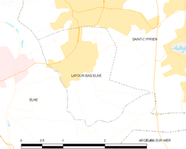 Mapa obce Latour-Bas-Elne