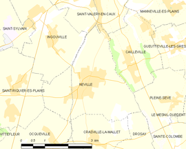 Mapa obce Néville